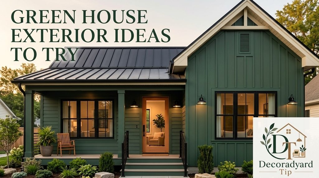 Forest Green House With Black Trim